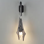 Бра черного цвета с плафоном из рельефного стекла Glass Pod варинант исполнения - 8 | Loft Concept в Воронеже