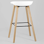 Барный стул на ножках из натурального дерева Boras White варинант исполнения - 5 | Loft Concept в Воронеже