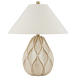 Настольная лампа с волнистым узором и абажуром в форме конуса Macrame варинант исполнения - 3 | Loft Concept в Воронеже