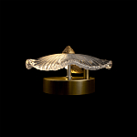 Бра в форме прозрачного стеклянного цветка с рельефной текстурой Textured Glass варинант исполнения - 12 | Loft Concept в Воронеже