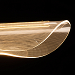 Люстра линейная с прозрачным волнообразным плафоном Wave Line варинант исполнения - 7 | Loft Concept в Воронеже