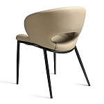 Стул обеденный кремовый из экокожи Futuristic Chair варинант исполнения - 2 | Loft Concept в Воронеже