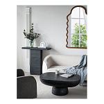 Столик кофейный черного цвета с овальной столешницей и круглым основанием Black Dalmen Table варинант исполнения - 4 | Loft Concept в Воронеже