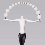 Торшер черно-белая статуэтка Девушка Girl Carries Light Balls варинант исполнения - 2 | Loft Concept в Воронеже