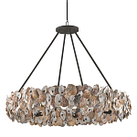 Люстра круглая с абажуром из устричных раковин Sea Ravens варинант исполнения - 2 | Loft Concept в Воронеже