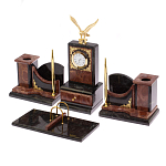 Настольный письменный набор из лемезита и змеевика с декором в виде Орла в подарочной упаковке Successful Leader варинант исполнения - 2 | Loft Concept в Воронеже