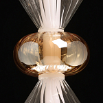 Подвесной светильник с вертикальной композицией из прозрачных и янтарных стеклянных шаров и ромбов Gabriel Scott Luna варинант исполнения - 17 | Loft Concept в Воронеже