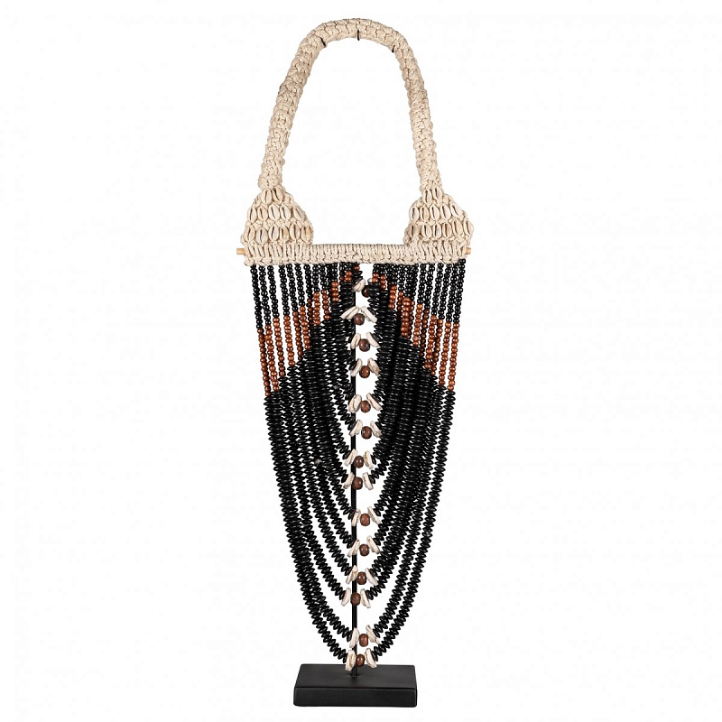 Африканское Ожерелье на подставке NECKLACE MUSTARD Черный в Воронеже | Loft Concept 