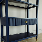 Стеллаж Elsa Dreams Blue со стеклянными полками и ящиком варинант исполнения - 5 | Loft Concept в Воронеже