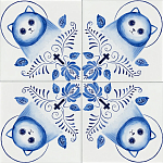 Плитка с узором Котики варинант исполнения - 1 | Loft Concept в Воронеже