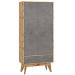 Шкаф с фасадом цвета серый бетон Grace of Furniture варинант исполнения - 1 | Loft Concept в Воронеже