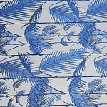 Мебельная ткань Вышивка синий принт 280 см T2-136 варинант исполнения - 1 | Loft Concept в Воронеже