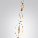 Подвесной светильник с плоским прозрачным плафоном и декоративной вставкой из текстурного камня Tectona  варинант исполнения - 7 | Loft Concept в Воронеже