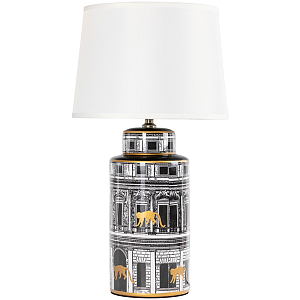 Настольная лампа Old Town Lampshade Black White