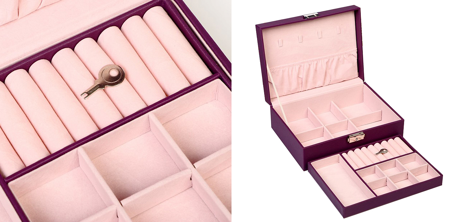Шкатулка Porfirio Jewerly Organizer Box violet Шкатулка Porfirio Jewerly Organizer Box violet - Loft-Concept в Воронеже