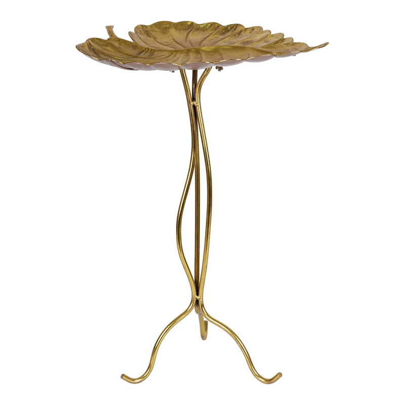Столик приставной с столешницей Тропический лист Tropical Forest gold Золотой в Воронеже | Loft Concept 