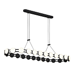 Люстра овальная с круглыми светодиодными источниками света Maxine Light варинант исполнения - 7 | Loft Concept в Воронеже