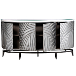 Комод фактурный серебристый с дверцами Silver Chest of Drawers варинант исполнения - 2 | Loft Concept в Воронеже