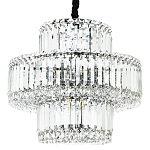 Круглая люстра с хрустальным декором Harmonica Crystal Round Chrome Chandelier варинант исполнения - 1 | Loft Concept в Воронеже