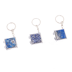 Зеркало брелок складное двухстороннее из натурального камня Лазурит Stone Mirrors варинант исполнения - 8 | Loft Concept в Воронеже