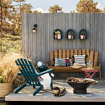 Садовая скамья из массива акации Ruth Wooden Bench варинант исполнения - 2 | Loft Concept в Воронеже