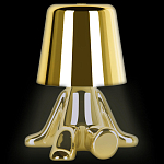 Настольная лампа фигурная золотого цвета с гладким абажуром Высота 17 см Sophia варинант исполнения - 1 | Loft Concept в Воронеже