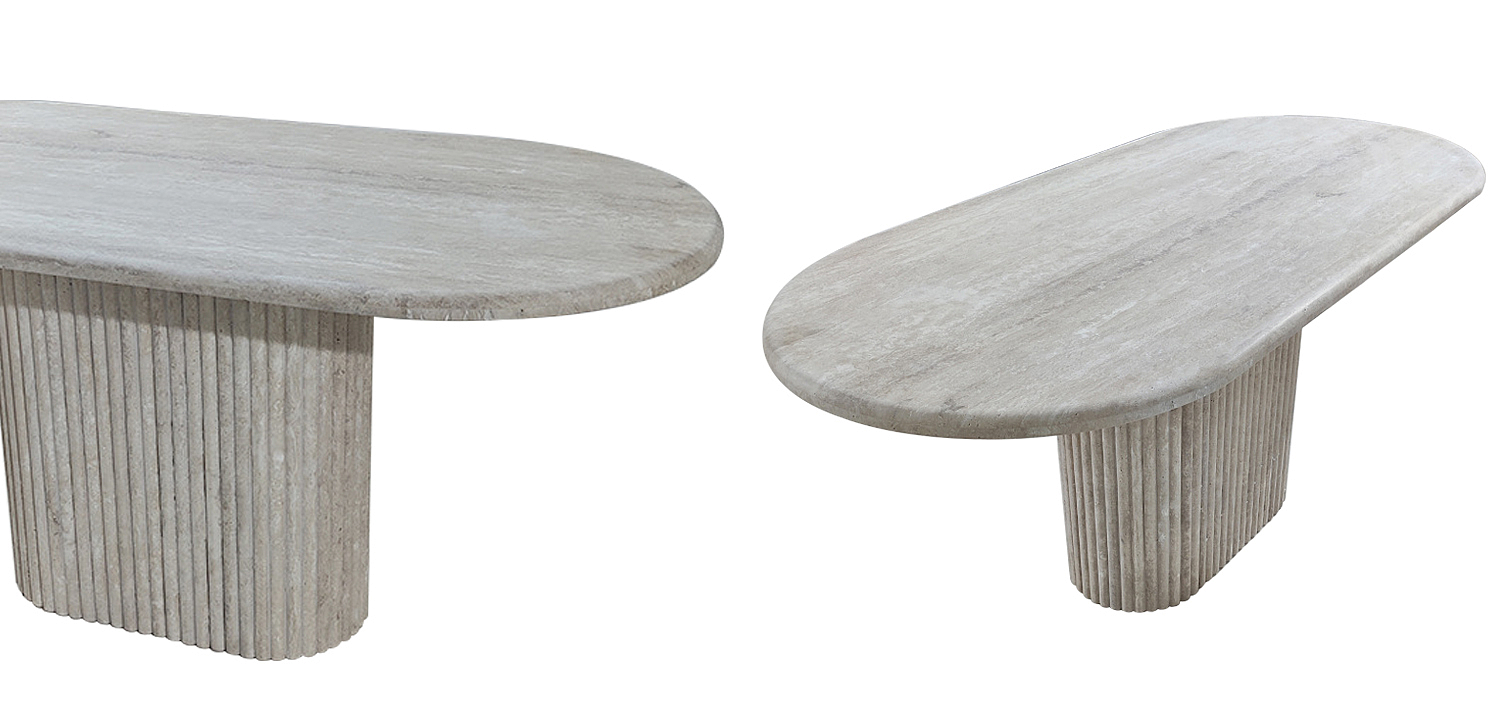 Консоль Annabel Grey Travertine Console Консоль Annabel Grey Travertine Console - Loft-Concept в Воронеже