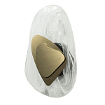 Бра овальное из стекла с золотым элементом Flow Texture  варинант исполнения - 2 | Loft Concept в Воронеже