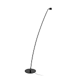 Торшер с изогнутой черной металлической стойкой и цилиндрическим плафоном Davide Groppi варинант исполнения - 8 | Loft Concept в Воронеже