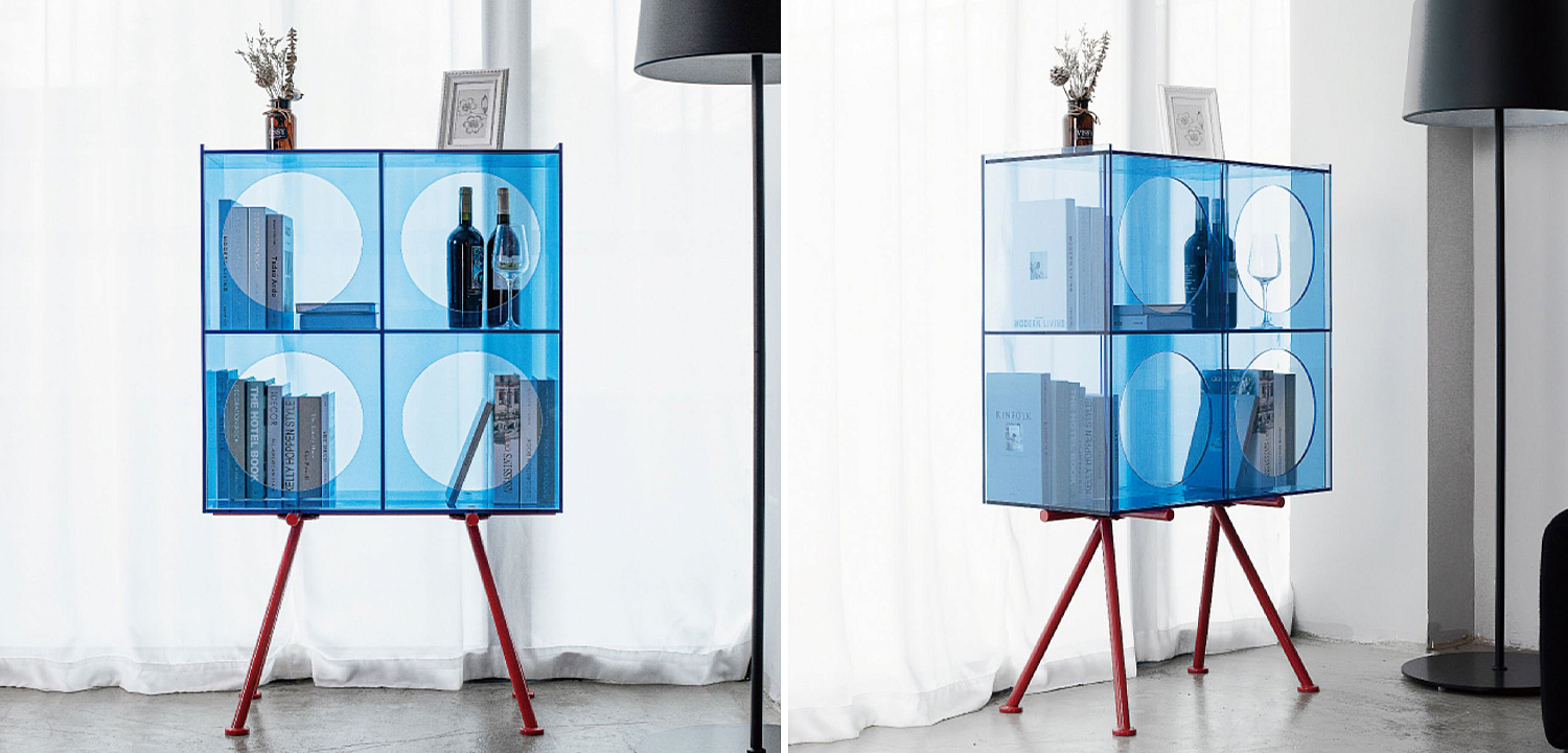 Синий буфет из акрила Blue Acrylic Cupboard Синий буфет из акрила Blue Acrylic Cupboard - Loft-Concept в Воронеже