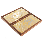 Нарды настольные из натурального камня лазурит и долерит Backgammon from Stone варинант исполнения - 7 | Loft Concept в Воронеже