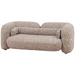 Дизайнерский двухместный диван с мягкими спинкой и подлокотниками светло-коричневый с принтом Madelaine Sofa Cocoa варинант исполнения - 2 | Loft Concept в Воронеже