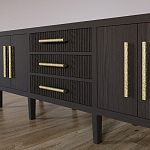 Большая VT-тумба Primo шпон темный орех варинант исполнения - 4 | Loft Concept в Воронеже