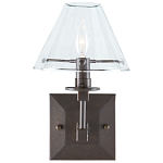 Бра с прозрачным стеклянным абажуром в форме конуса Bartolomeo Bronze варинант исполнения - 2 | Loft Concept в Воронеже