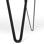 Стол журнальный с круглой столешницей из стекла на 3-х черных ножках Beige Marble варинант исполнения - 6 | Loft Concept в Воронеже