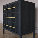 Комод Primo с 3 выдвижными ящиками Черный дуб варинант исполнения - 2 | Loft Concept в Воронеже