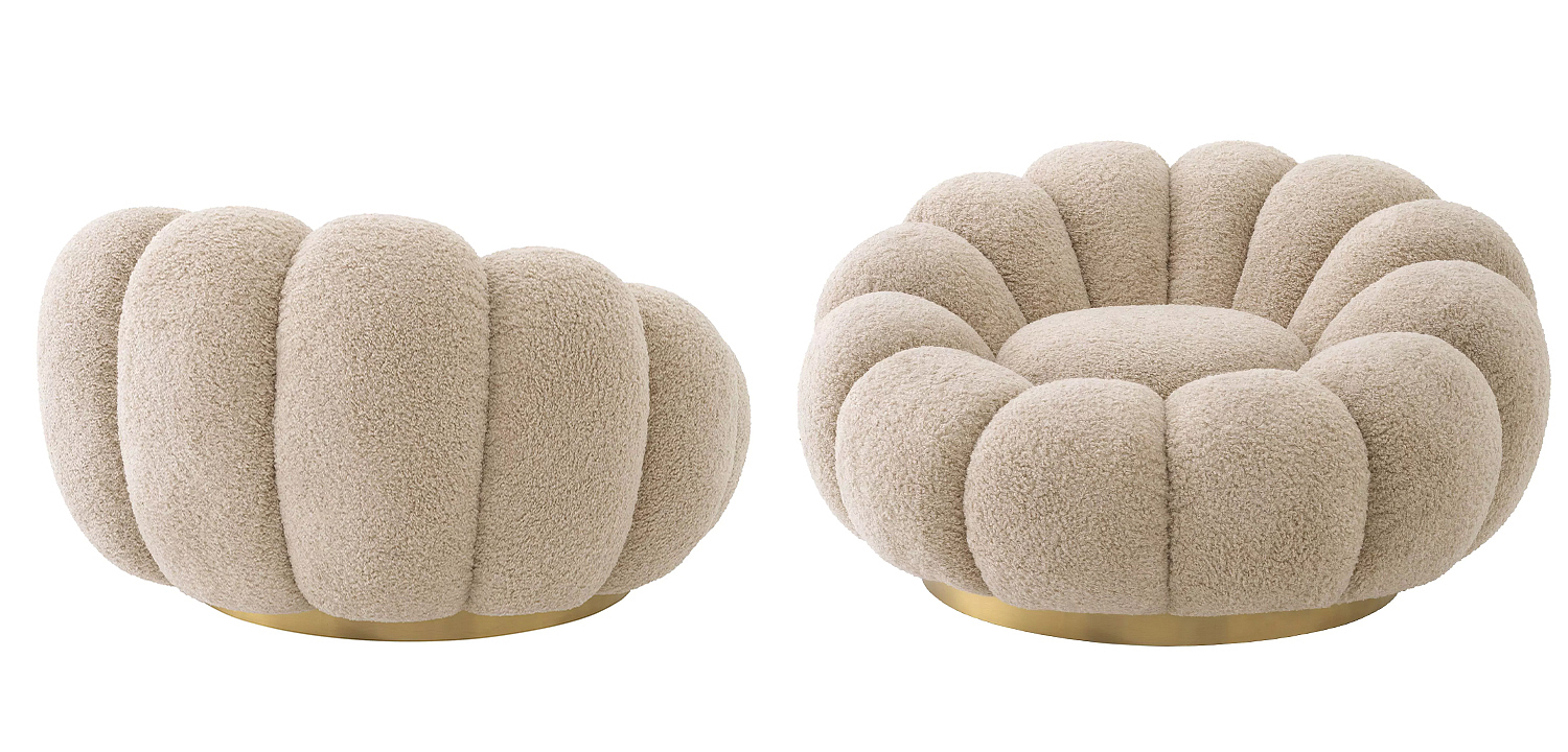 Кресло Eichholtz Swivel Chair Mello Canberra Sand Кресло Eichholtz Swivel Chair Mello Canberra Sand - Loft-Concept в Воронеже