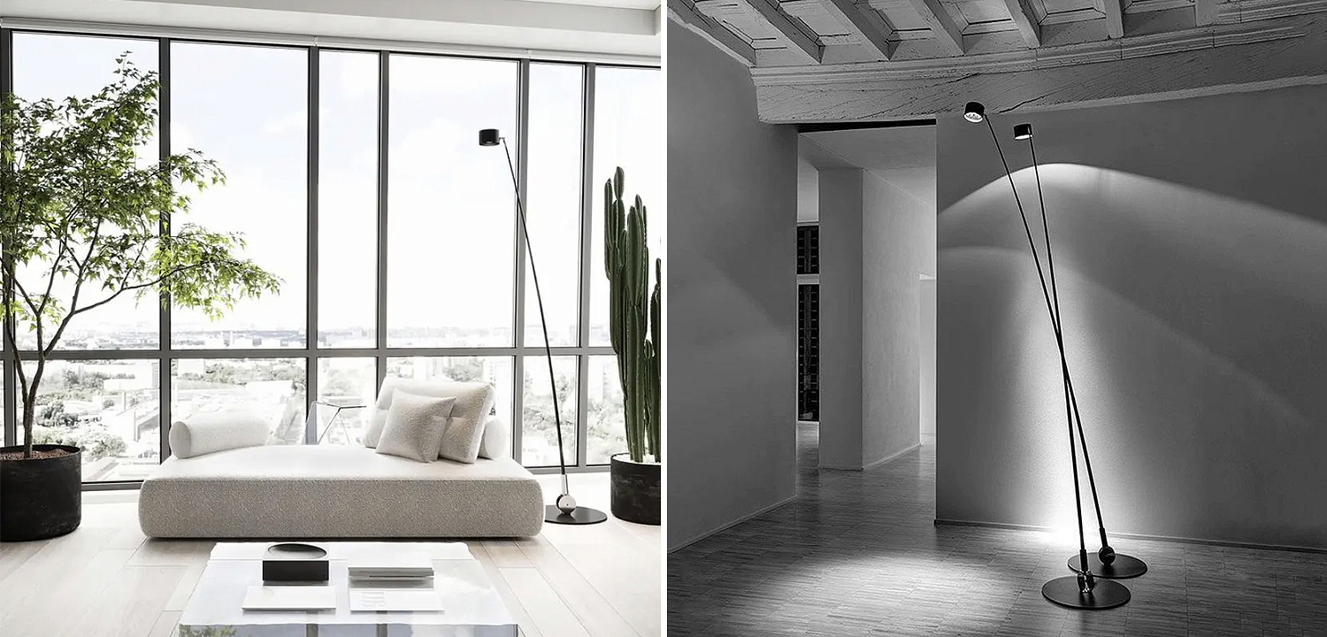 Торшер DAVIDE GROPPI Sampei 1831 Black Торшер DAVIDE GROPPI Sampei 1831 Black - Loft-Concept в Воронеже