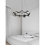 Люстра подвесная светодиодная в форме кольца Gray Ring Chandelier варинант исполнения - 1 | Loft Concept в Воронеже