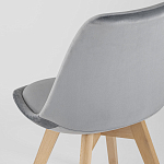 Стул с мягким велюровым сиденьем Arvika Grey варинант исполнения - 6 | Loft Concept в Воронеже