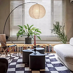 Дизайнерский журнальный стол чёрный изогнутой формы Alefy варинант исполнения - 2 | Loft Concept в Воронеже