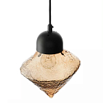 Подвесной светильник с янтарным рельефным плафоном Lamp with Frozen Glass Effect варинант исполнения - 3 | Loft Concept в Воронеже