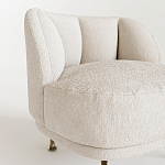 Кресло Briancon с полукруглой спинкой на металлических ножках  варинант исполнения - 2 | Loft Concept в Воронеже