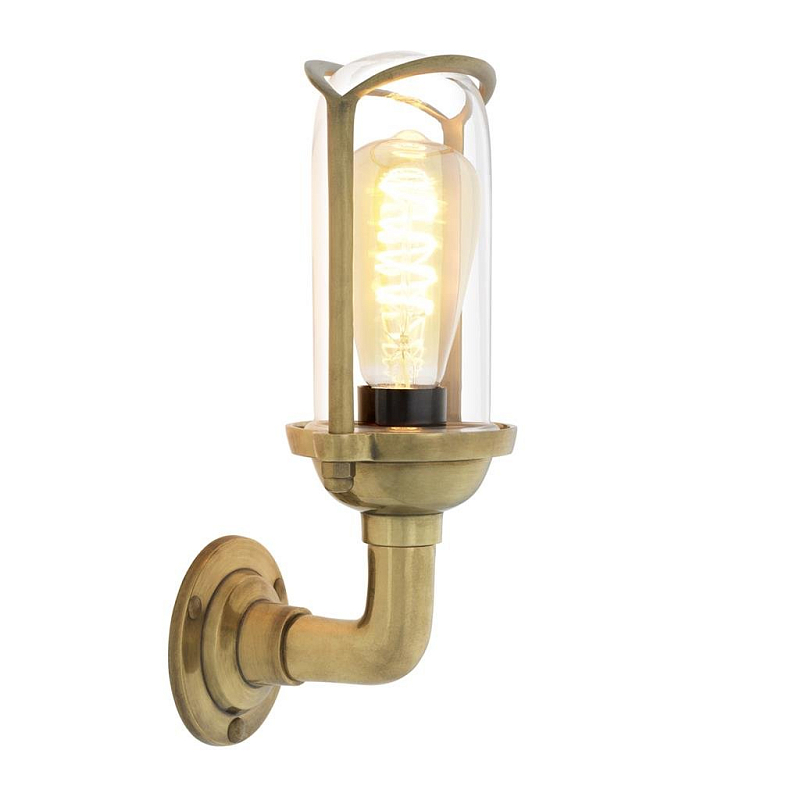 Бра Eichholtz Wall Lamp Wolseley Brass Латунь Античная полированная Прозрачное Стекло Бра Eichholtz Wall Lamp Wolseley Brass Латунь Античная полированная Прозрачное Стекло в Воронеже | Loft Concept