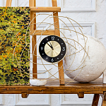 Часы настенные из металла с чёрным циферблатом Current Time варинант исполнения - 4 | Loft Concept в Воронеже