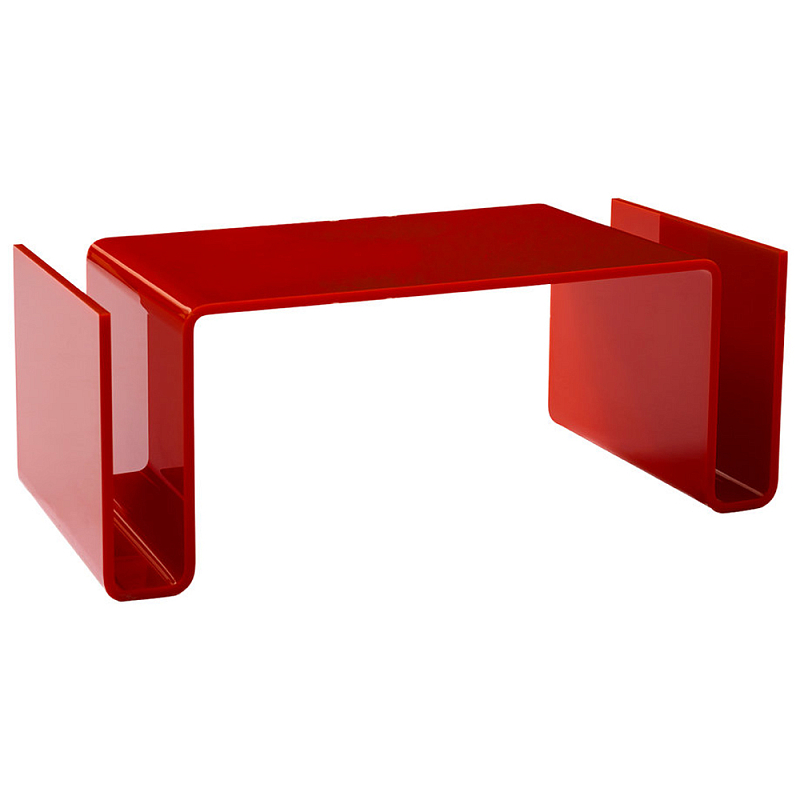 Дизайнерский кофейный стол Poltronova T01 Red Coffee Table Красный Дизайнерский кофейный стол Poltronova T01 Red Coffee Table Красный в Воронеже | Loft Concept