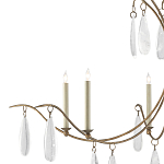 Люстра с прозрачными каплевидными подвесками Elegant Thin Chandelier варинант исполнения - 1 | Loft Concept в Воронеже