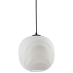 Подвесной светильник со стеклянным рельефным плафоном белый Perforated Glass 25 варинант исполнения - 1 | Loft Concept в Воронеже