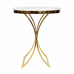 Кофейный столик на подстолье золотого цвета Noelle варинант исполнения - 2 | Loft Concept в Воронеже