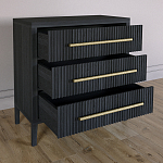 Комод Primo с 3 выдвижными ящиками Черный дуб варинант исполнения - 5 | Loft Concept в Воронеже